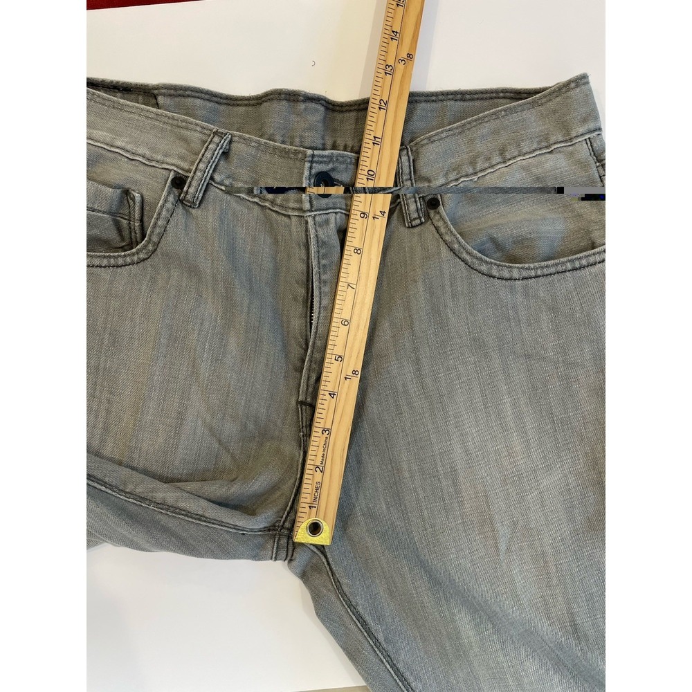 Levis 527 Boot Cut Jeans Mens 34x32(31"L) Gray Back Zip Pockets Cotton Faded - Picture 7 of 8